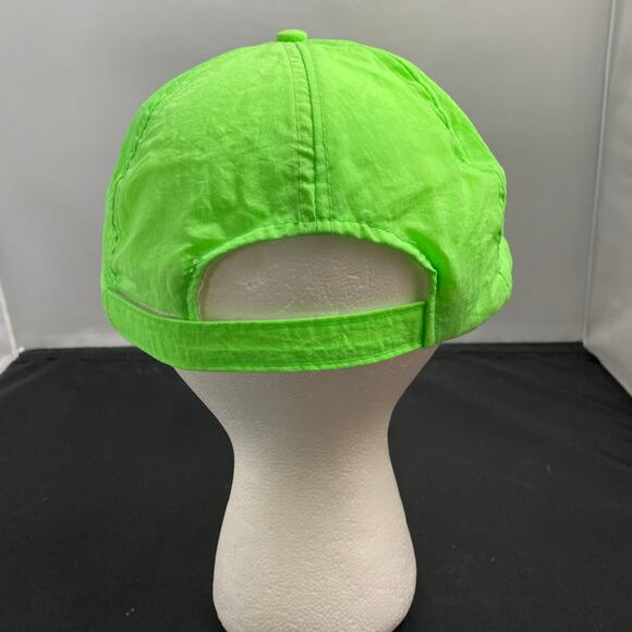 Neon Green Thunder Party Hat Cap Fast Boats Hot Wings Cold Beer Hook N Loop - Picture 4 of 6